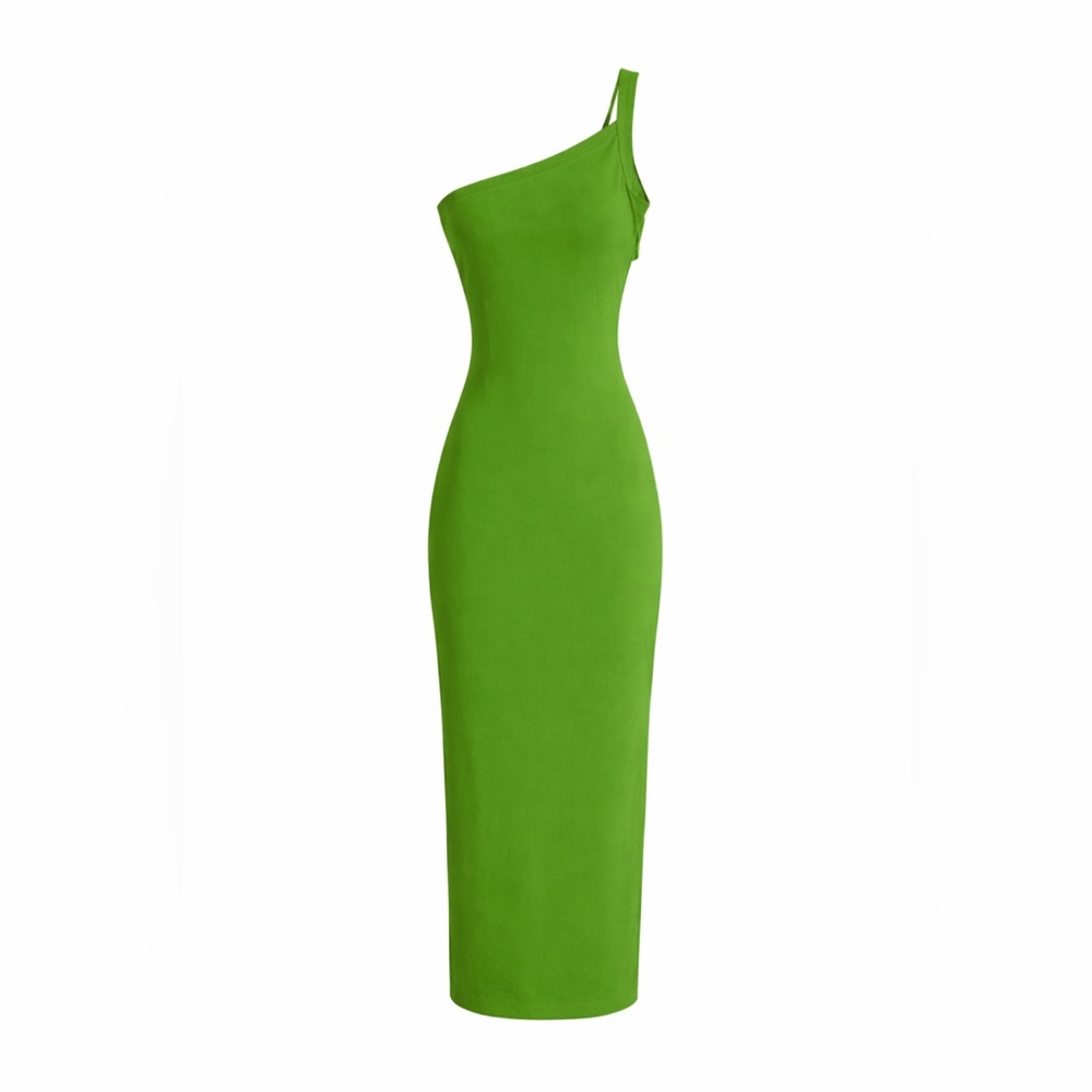 Emory Park Vibrant Green One-Shoulder Dress